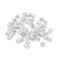 Set of 50 Size 2 Crimp Tubes In Silvertone