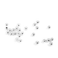 Set of 100 2 MM Spacer Beads In Silvertone