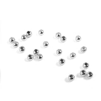 Set of 100 3 MM Spacer Beads In Silvertone