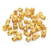 Set of 50 Size 2 Crimp Tubes In Goldtone