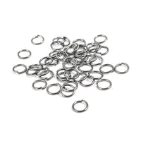 Set of 50 6 MM Jump Rings In Dark Silvertone