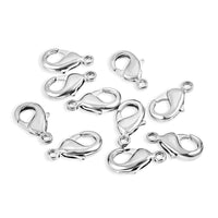Set of 10 Large Lobster Lock Clasp In Dark Silvertone