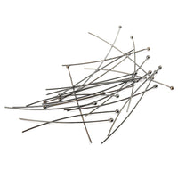 2 Inch Ball Head Pins In Dark Silvertone