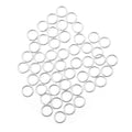 Set of 50 6 MM Jump Rings In Silvertone - Sticky add to cart bar