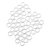 Set of 50 6 MM Jump Rings In Silvertone