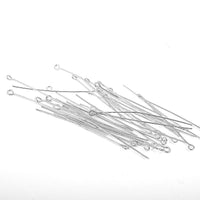 2 Inch Eye Pin Set of 50In Silvertone