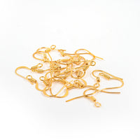 Set of 24 Earring Wire With Coil In Goldtone