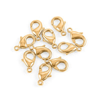 Set of 10 Large Lobster Lock Clasp In Goldtone