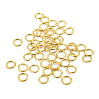 Set of 50 5 MM Jump Rings In Goldtone