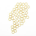 Set of 50 6 MM Jump Rings In Goldtone - Sticky add to cart bar