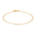 Italian 2mm Paperclip Chain Bracelet in 10K Yellow Gold (7.50 In) 0.90 Grams - Sticky add to cart bar