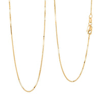 Box Chain Necklace in 18K Yellow Gold 1.1 Grams (16 Inches)