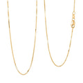 Box Chain Necklace in 18K Yellow Gold 1.2 Grams (18 Inches) - Sticky add to cart bar