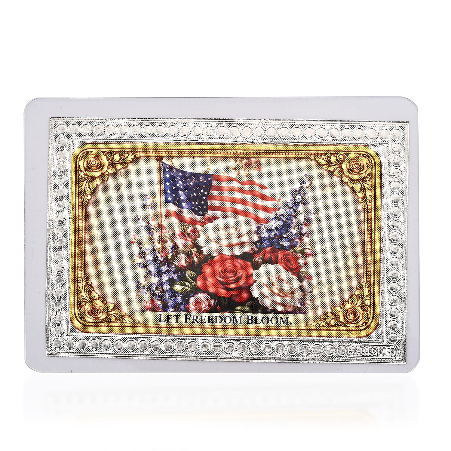 999 Fine Silver Freedom in Bloom – American Legacy Tribute Embossed Sheet 500mg