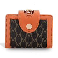 Closeout Black Faux Leather and Jacquard Wallet