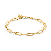 14K Yellow Gold 2.50mm Paperclip Chain Bracelet (7.50 In) (1.20 g)