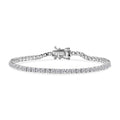 EverTrue Lab Created White Sapphire Royal Elegance Bracelet in Platinum Bond (7.25 In) 6.75 ctw - Sticky add to cart bar