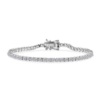 EverTrue Lab Created White Sapphire Royal Elegance Bracelet in Platinum Bond (7.25 In) 6.75 ctw