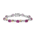 EverTrue African Lilac Quartz, African Amethyst Bracelet in 18K YG Plated and Platinum Bond (6.50 In) 12.35 ctw - Sticky add to cart bar