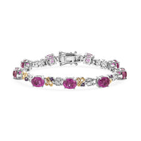 EverTrue African Lilac Quartz, African Amethyst Bracelet in 18K YG Plated and Platinum Bond (6.50 In) 12.35 ctw