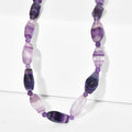 EverTrue Multi Fluorite and African Amethyst 195.00 ctw Beaded Necklace in 18K YG Plated 18 Inches - Sticky add to cart bar