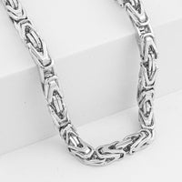 Byzantine Chain Necklace in Stainless Steel 22 Inches