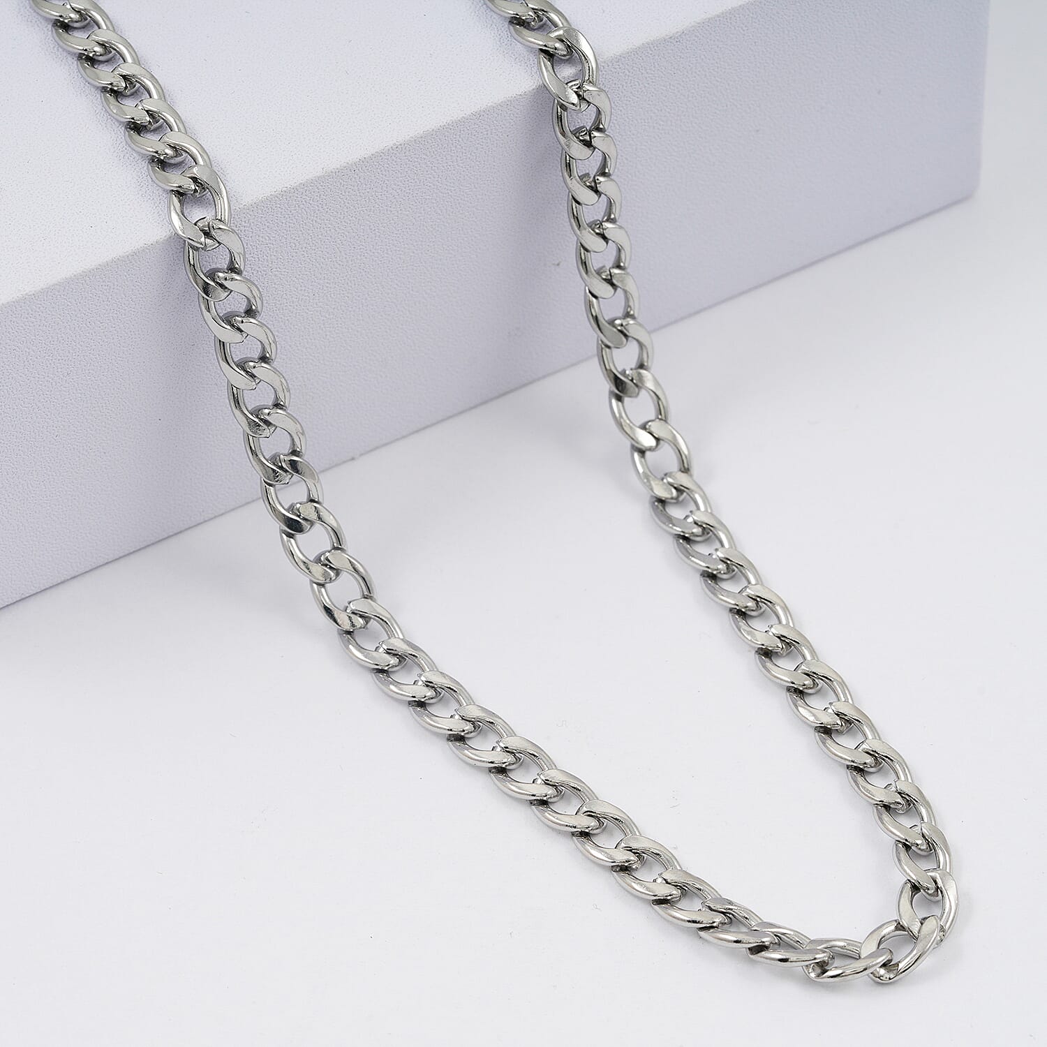 Cuban Chain Necklace in Stainless Steel 22 Inches