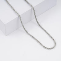Rock Chain Necklace in Stainless Steel 24 Inches
