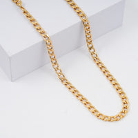 Cuban Chain Necklace in ION Plated YG Stainless Steel 22 Inches