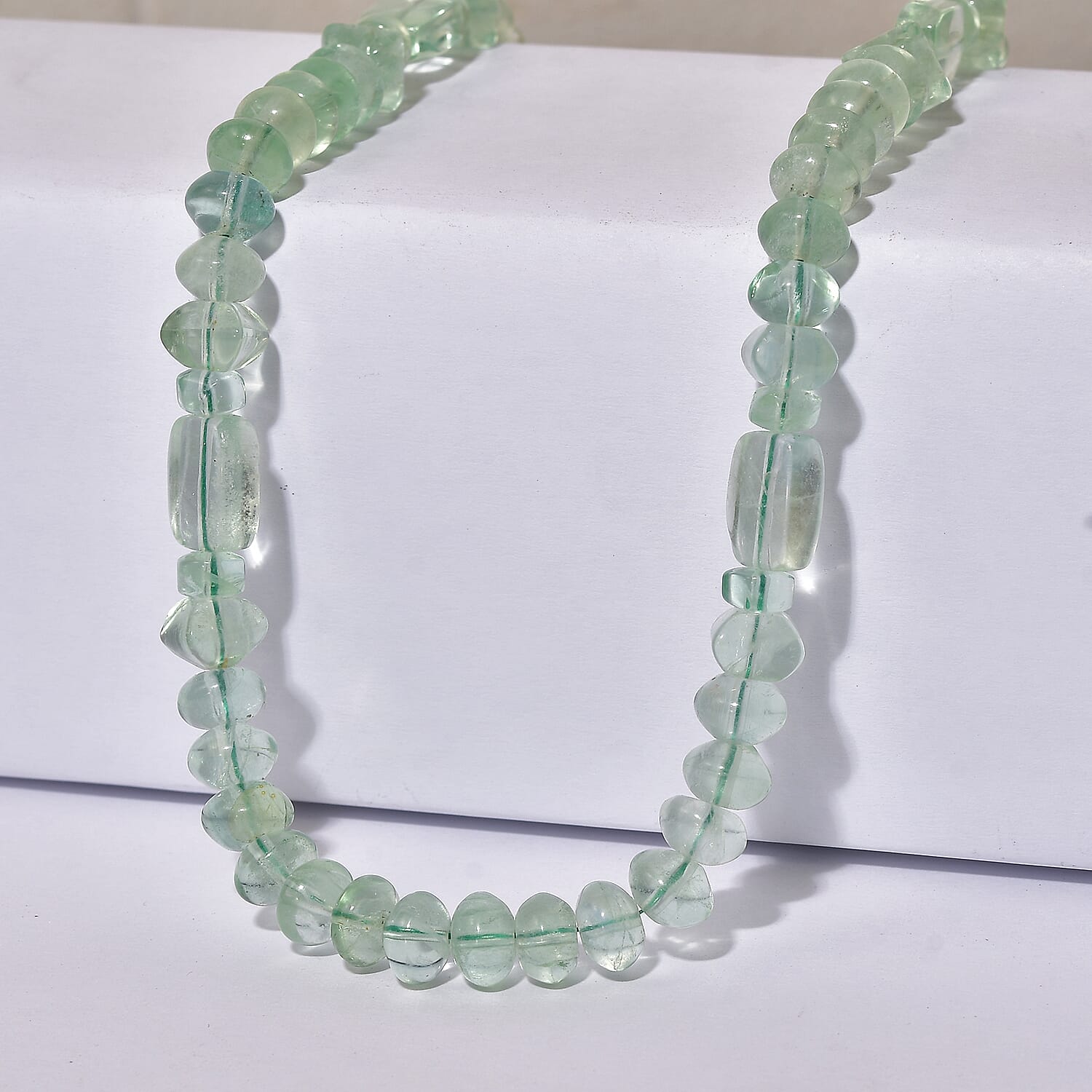 EverTrue Mint Green Fluorite 210.00 ctw Necklace in 18K YG Plated 18 Inches