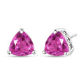 D'Joy African Lilac Quartz (Triplet) 4.10 ctw Solitaire Stud Earrings Sterling Silver - Sticky add to cart bar