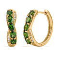 EverTrue Chrome Diopside and White Zircon 2.00 ctw Hoop Earrings in 18K YG Plated - Sticky add to cart bar