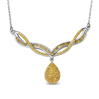 D'Joy Diamond Necklace (18-20 Inches) in Rhodium Over Sterling Silver 1.00 ctw