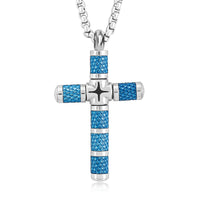 Cross Pendant Necklace in Stainless Steel 22 Inches