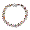 D'Joy Premium Multi-Tourmaline Bracelet in Rhodium Over Sterling Silver (6.50 In) 12.25 ctw - Sticky add to cart bar