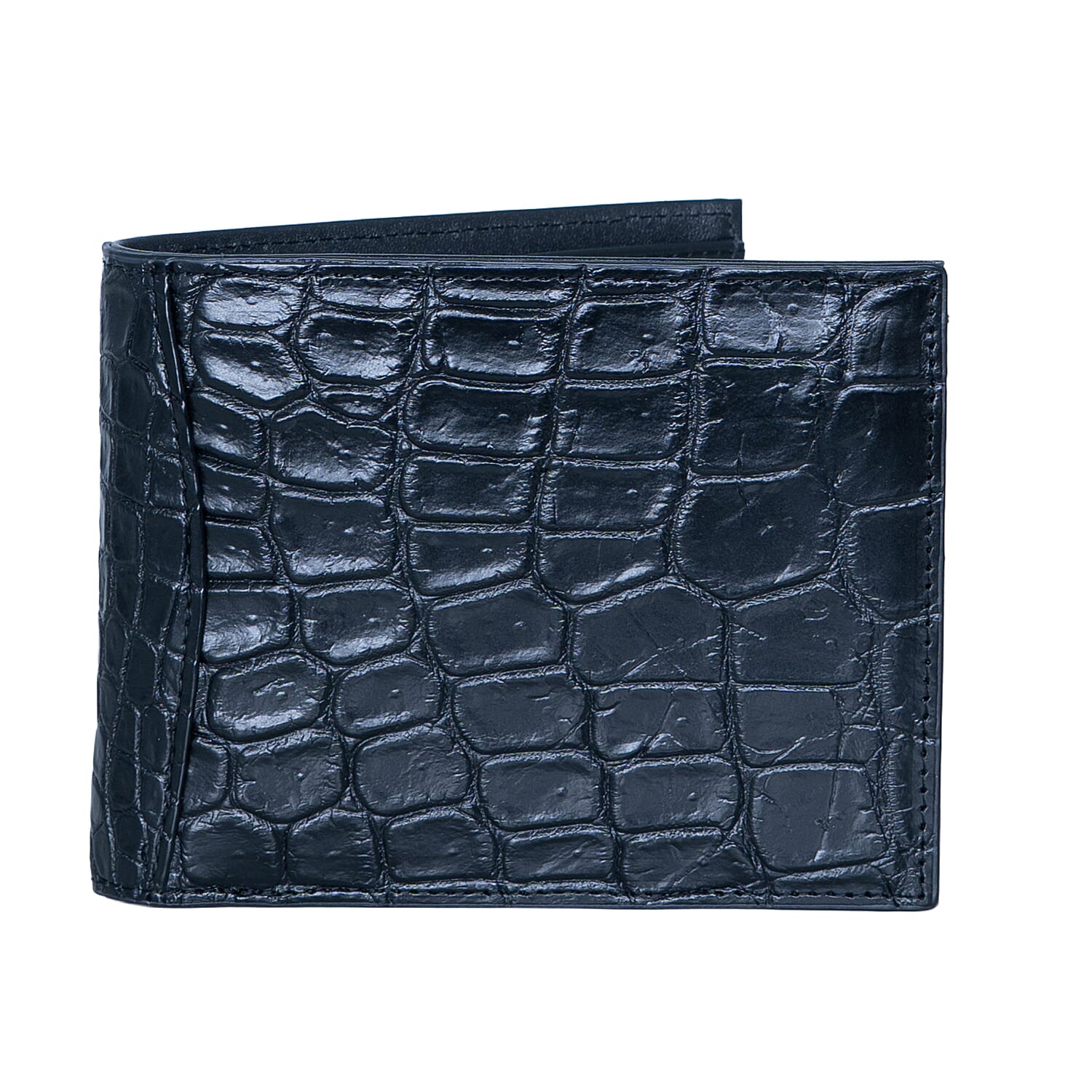 Closeout The Grand Pelle Black Crocodile Genuine Leather Wallet