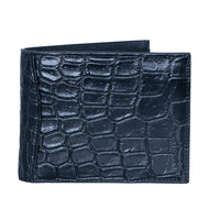 The Grand Pelle Black Crocodile Genuine Leather Wallet