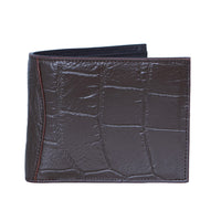 The Grand Pelle Black Crocodile Genuine Leather Wallet