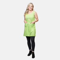 Lati Sleeveless Solid Green Sundress with Pockets M