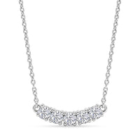 D'Joy Moissanite 1.25 ctw Necklace in Platinum Over Sterling Silver 18 Inches