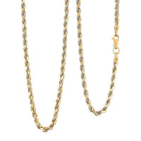 3mm Diamond-cut Rope Chain Necklace in 14K Yellow Gold 4.9 Grams (20 Inches)