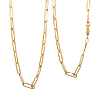 3mm Paperclip Chain Necklace in 10K Yellow Gold 3.8 Grams (24 Inches)