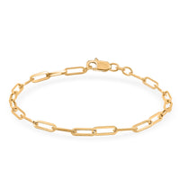 3mm Paperclip Chain Bracelet in 10K Yellow Gold (8.00 In) 1.6 Grams