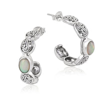 D'Joy Bali Legacy Ethiopian Welo Opal 1.00 ctw Earrings in Sterling Silver
