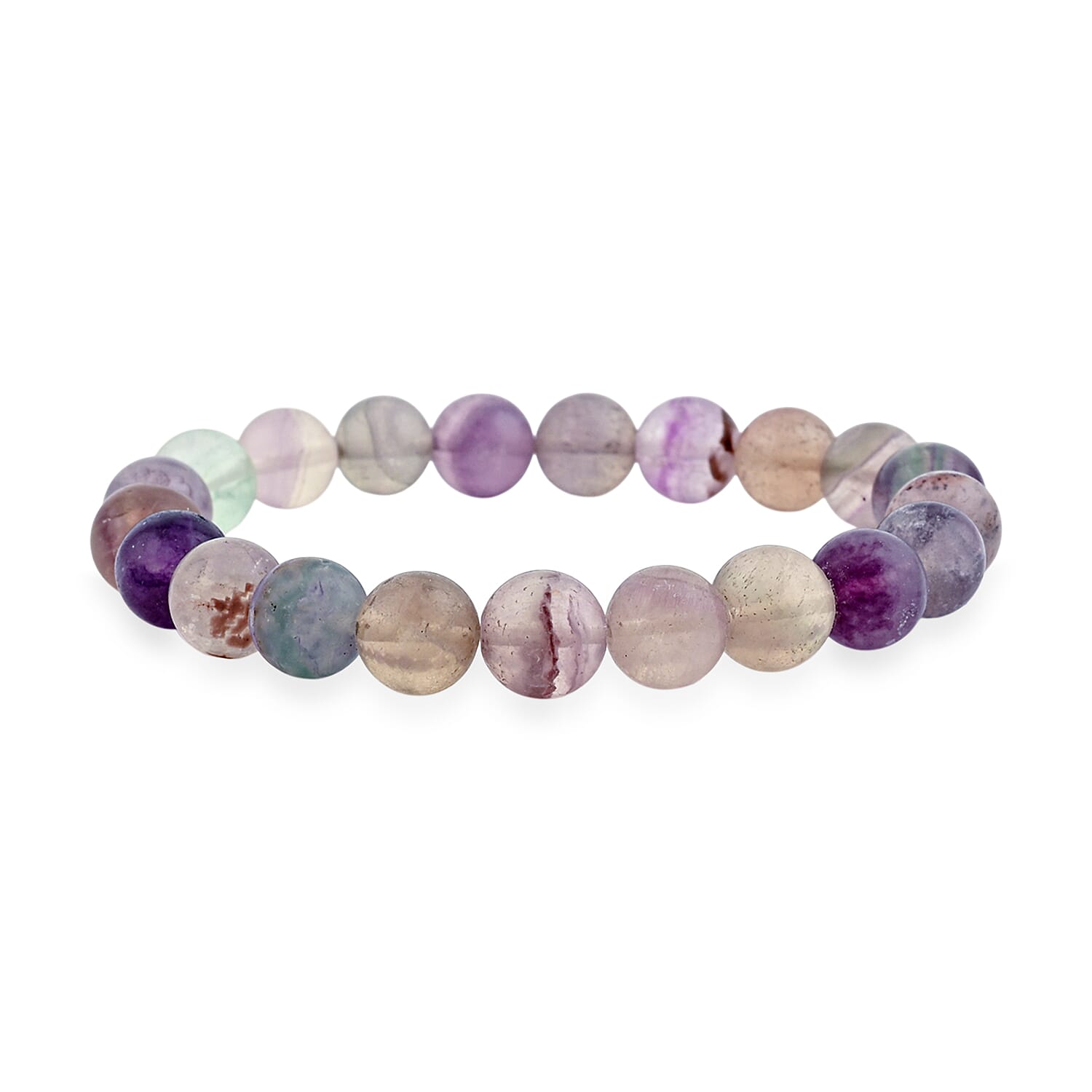 Multi Fluorite 170.00 ctw Stretch Bracelet