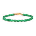 D'Joy Premium Verde Onyx 20.00 ctw Beaded Bracelet in 18K Vermeil Yellow Gold Over Sterling Silver (7.25-9.25In) - Sticky add to cart bar