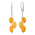 Butterscotch Amber Earrings in Sterling Silver - Sticky add to cart bar