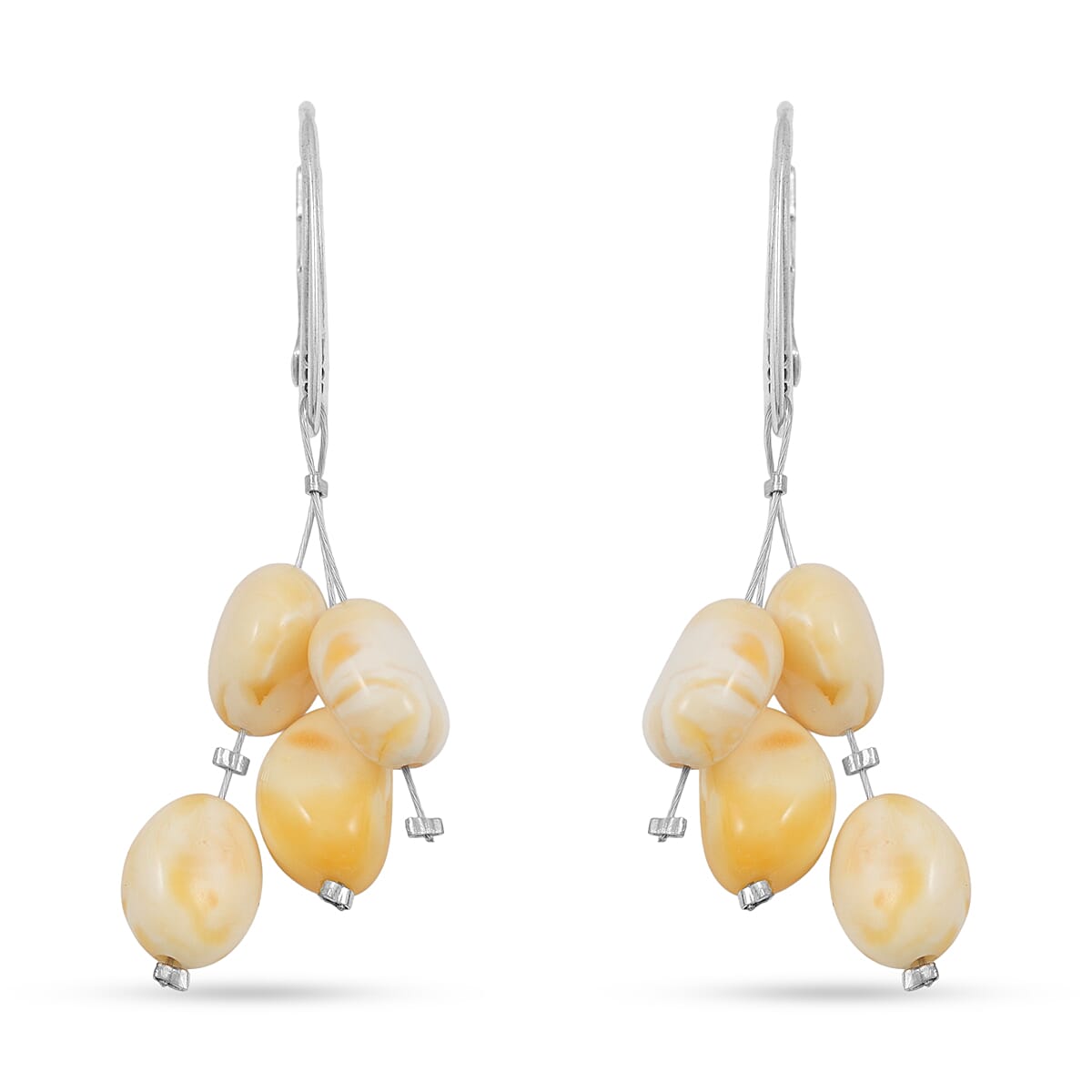 Butterscotch Amber Earrings in Sterling Silver
