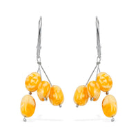 Butterscotch Amber Earrings in Sterling Silver