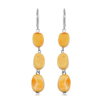 Butterscotch Amber Earrings in Sterling Silver